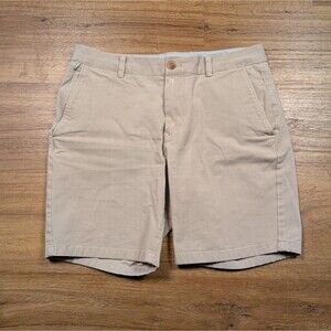 Bonobos Chino Shorts Mens 30 Beige Stretch 7 Inseam Casual Flat Front Summer